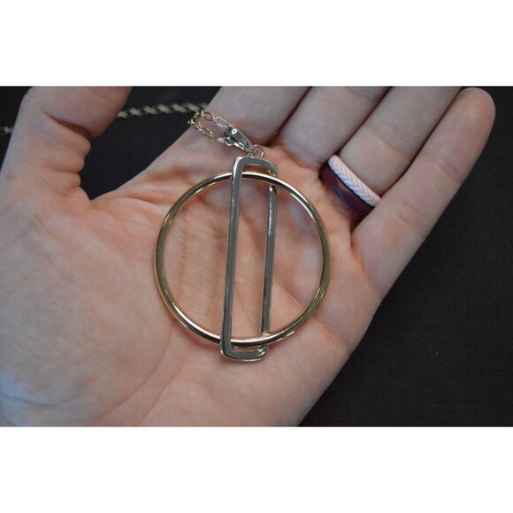 14th & Union Nickel-Free Necklace & Earrings Set Silver Gold Tone - Picture 5 of 9